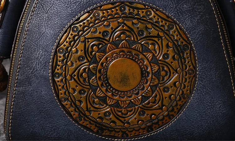 Ladies Embossed Leather Over The Shoulder Handbags Side Bags For Women