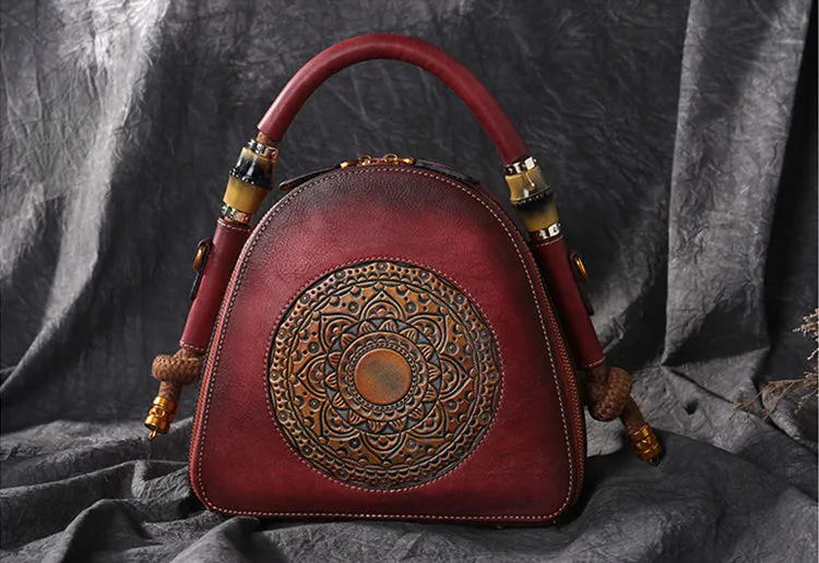 Ladies Embossed Leather Over The Shoulder Handbags Side Bags For Women