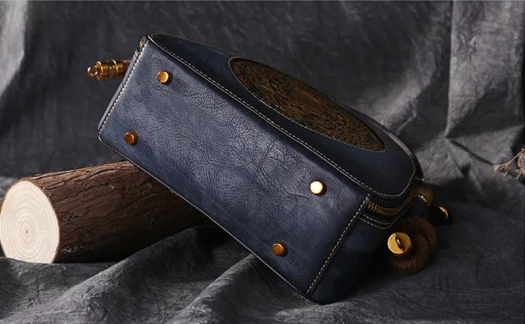 Ladies Embossed Leather Over The Shoulder Handbags Side Bags For Women