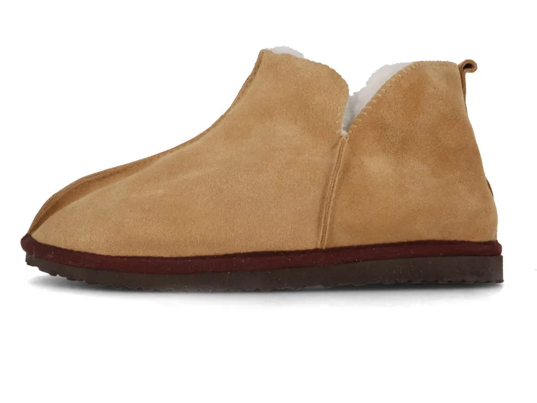 Lammbock 'Shearlock' luxurious lambskin slippers, camel brown