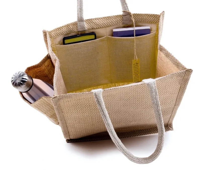 Large Luxe Tote Bag with drink holder - Strong & Durable
