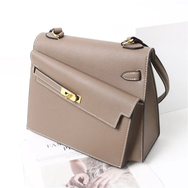 Leather Padlock Cross Body Bag