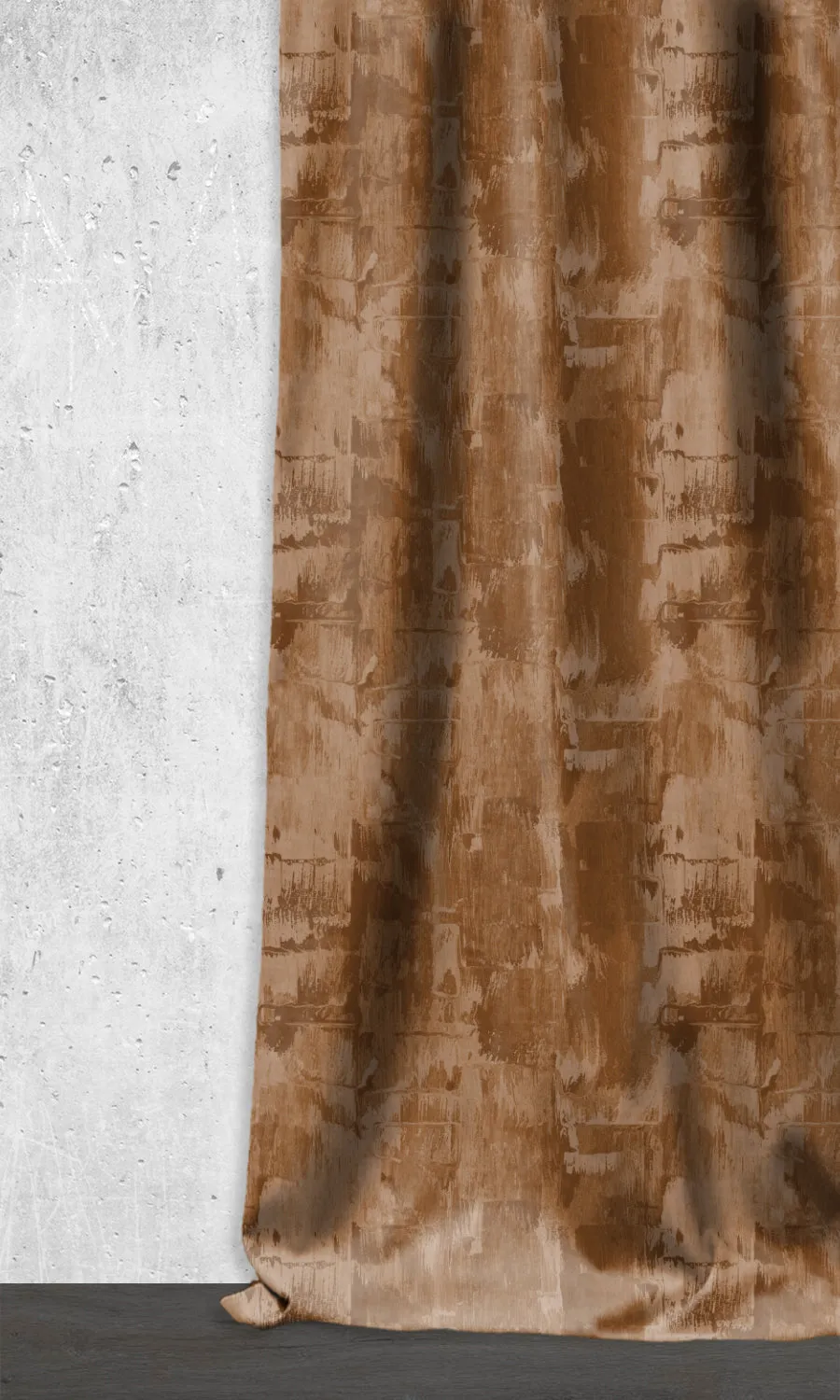 'Lucent Brass' Room Darkening Striped Bespoke Roman Shades (Brown)
