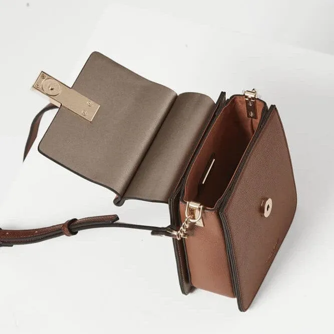 Luella Grey Tasmin Phone Crossbody Bag in Conker