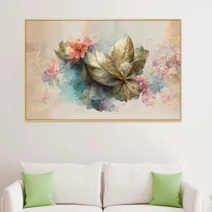 Luxurious Botanical Floral Elements Canvas Wall Painting