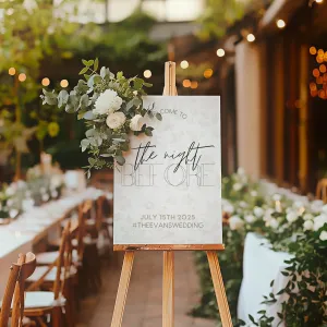 Luxurious Champagne "The Night Before" Wedding Sign