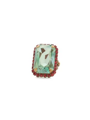 Luxurious Emerald-Cut Cocktail Ring - RBT69AGPOP