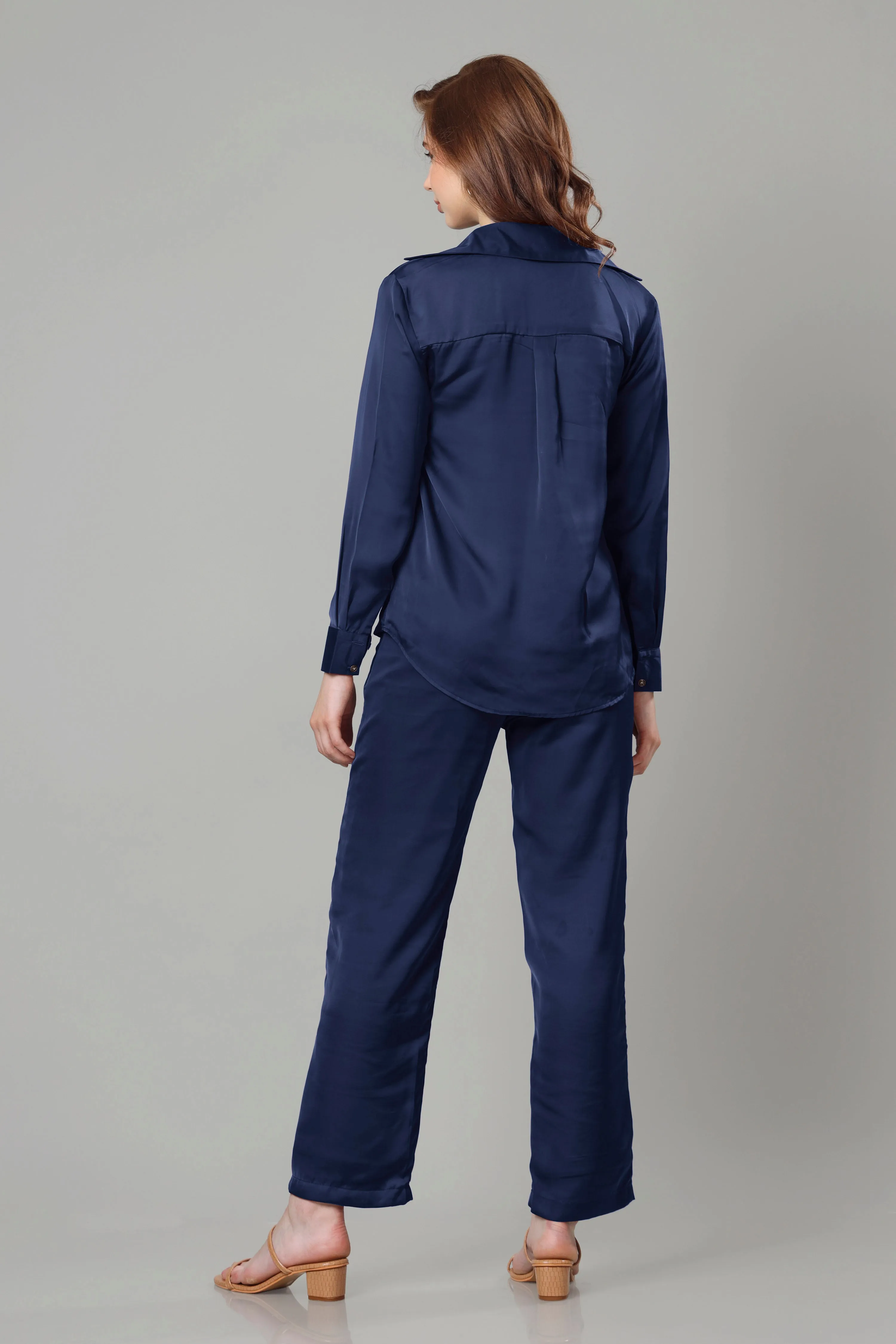 Luxurious Navy Blue Co-Ord Set For Women