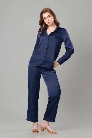 Luxurious Navy Blue Co-Ord Set For Women