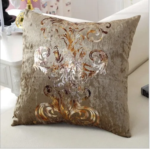 Luxurious Pillow Cover Bronzing Cushion Cover 45x45cm