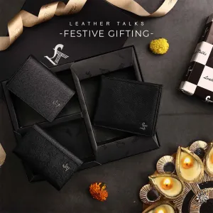 Luxury Corporate Diwali Gifts - Set of III Gift Set (Men's Wallet, Card Case, Key Pouch)