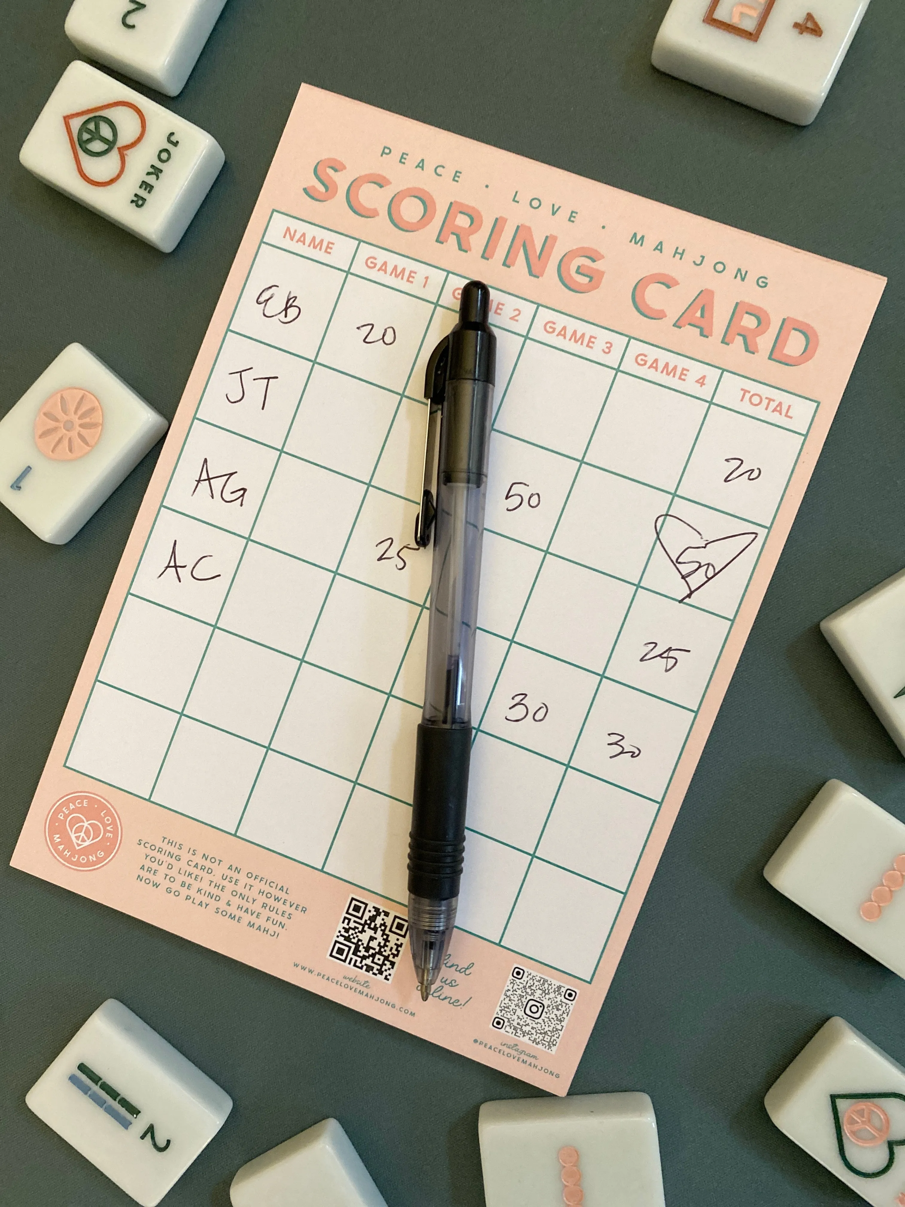 Mahjong Scoring Notepad