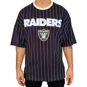 Majestic - Las Vegas Raiders Stripe Ringer Tee