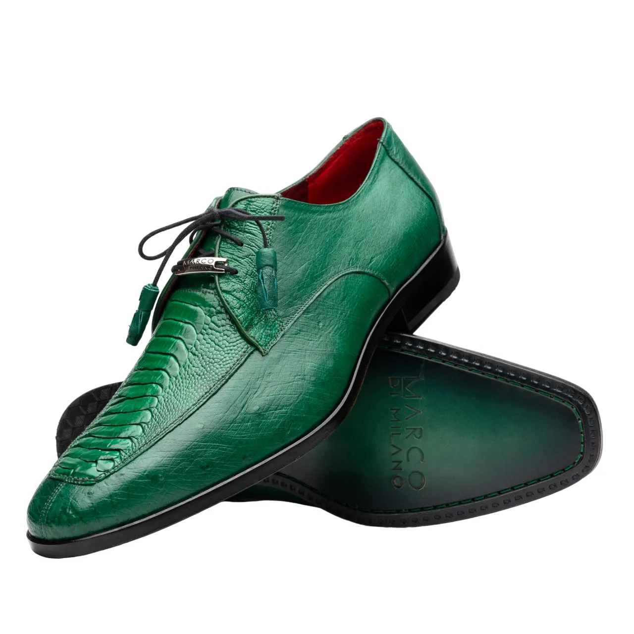 Marco Di Milano Andretti Ostrich Leg Green Lemon