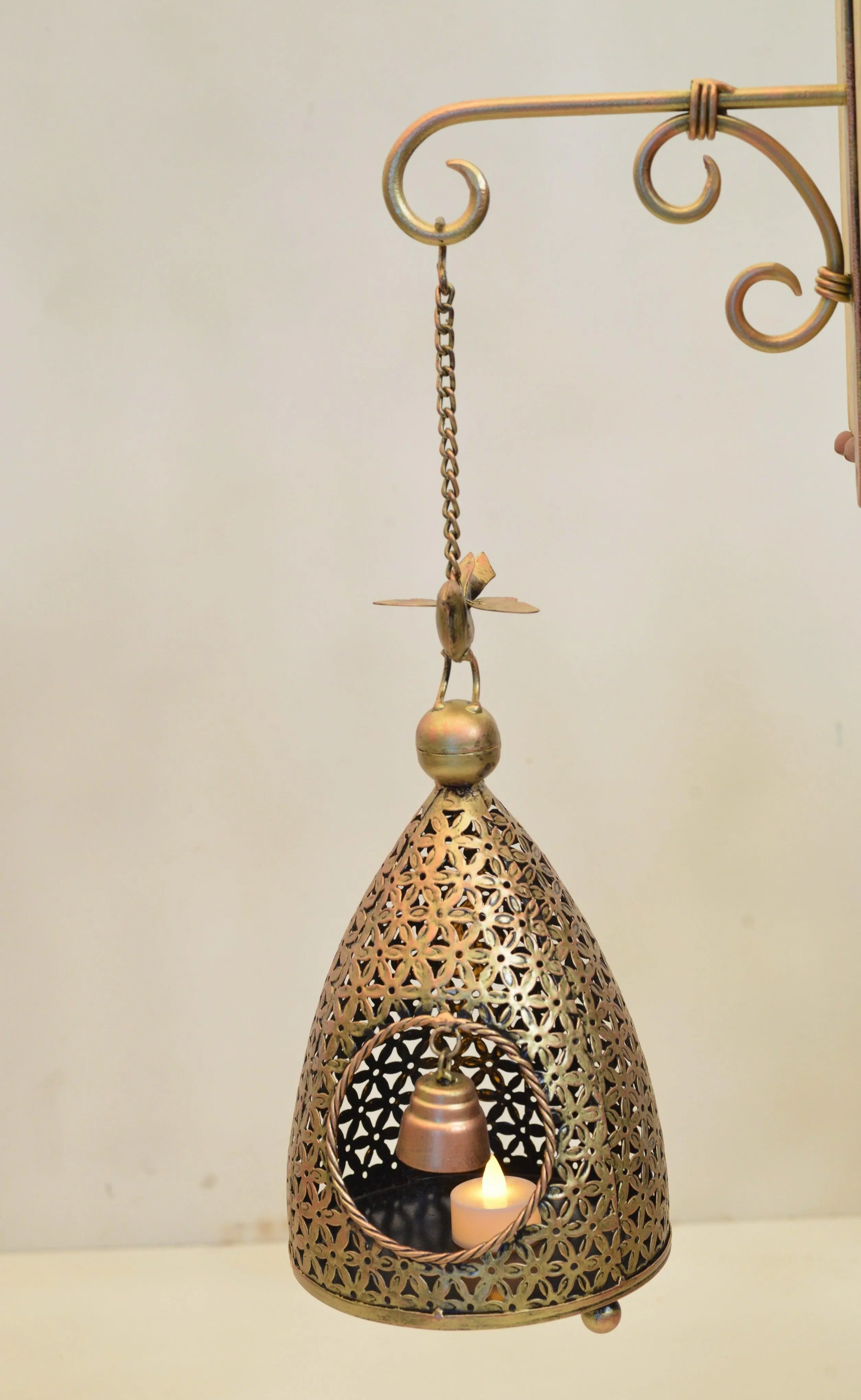 Metal Bird House Tea light Holder Set of 2
