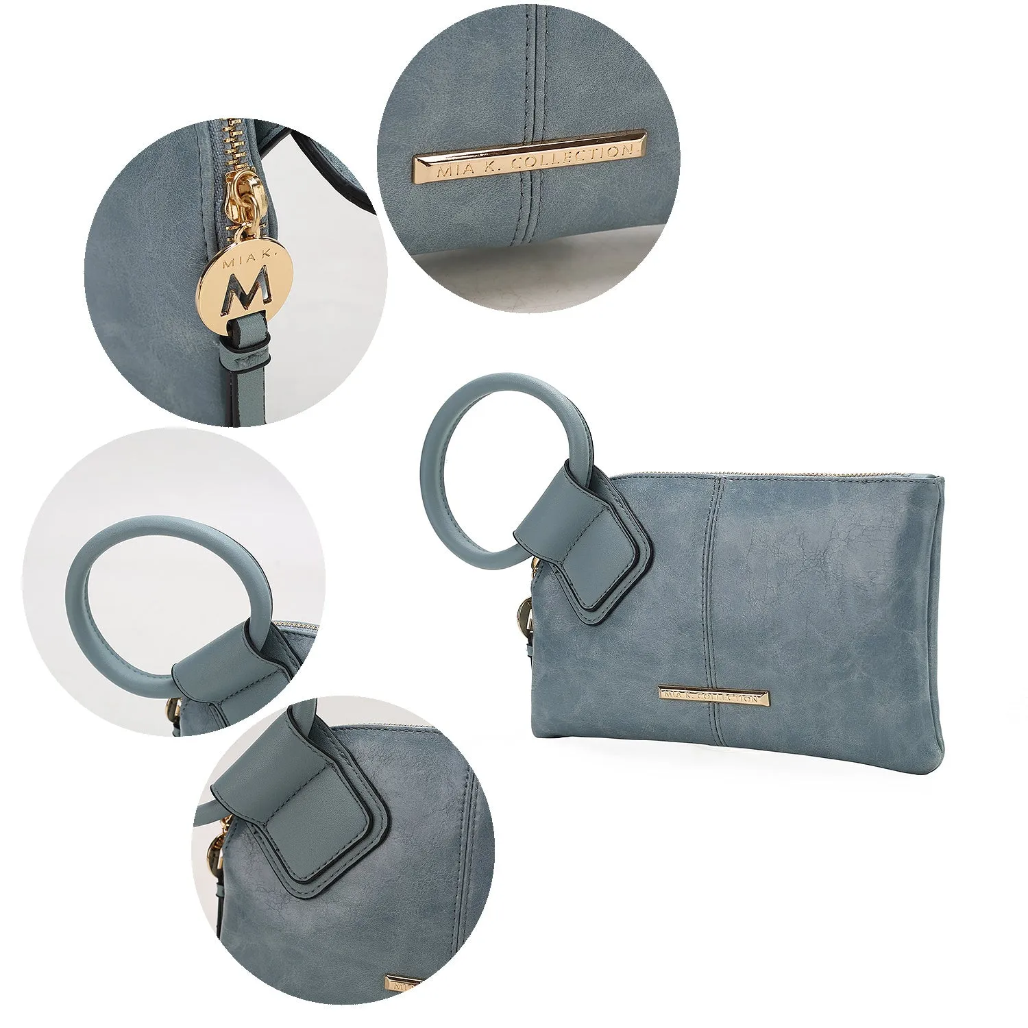 MKF Collection Simone Clutch/Wristlet Handbag Vegan Leather Women by Mia k
