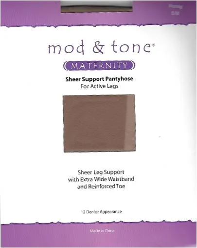 Mod & Tone Maternity Sheer Pantyhose 12 Denier-1100 MTY