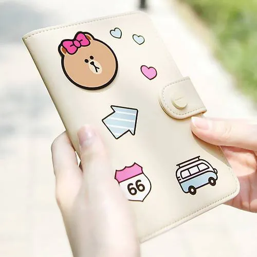 Monopoly Line Friends No Skimming Passport Holder Choco