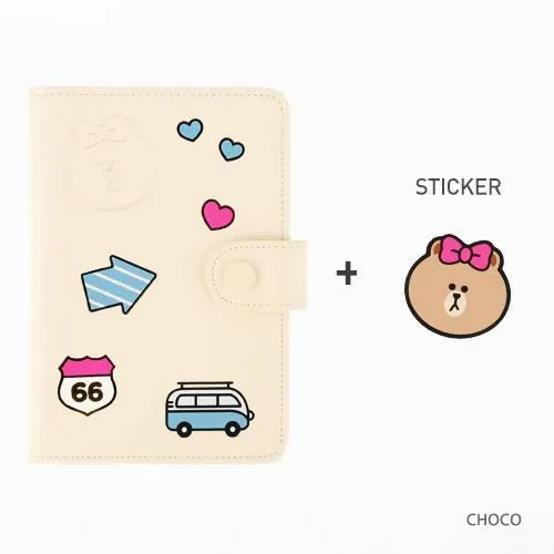 Monopoly Line Friends No Skimming Passport Holder Choco
