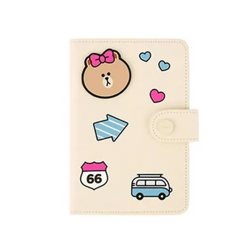 Monopoly Line Friends No Skimming Passport Holder Choco