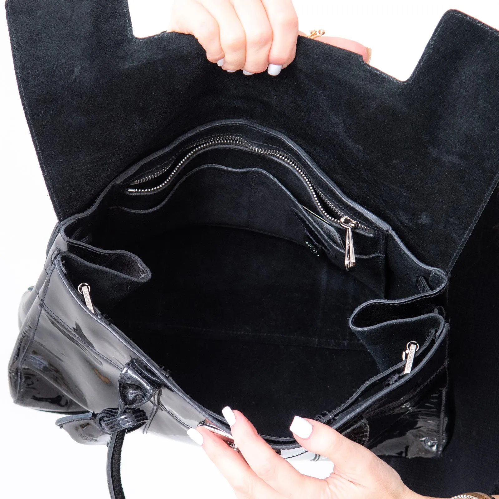 Mulberry Black Patent Bayswater Bag