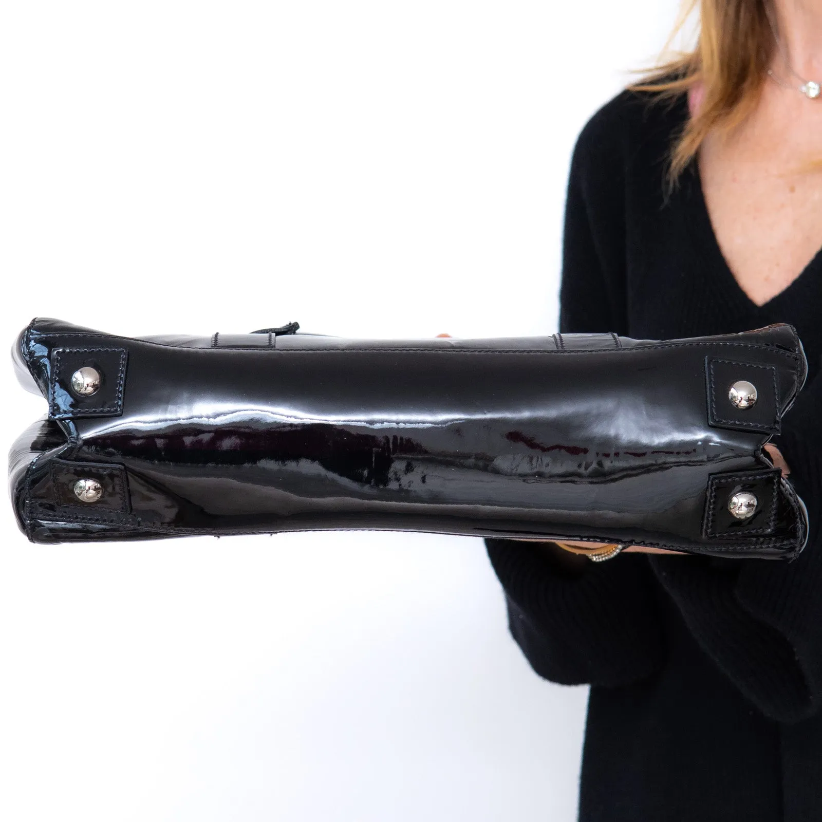 Mulberry Black Patent Bayswater Bag