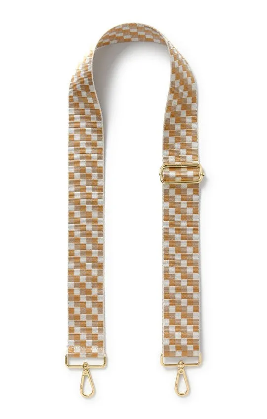 Neutral Checked Bag Strap