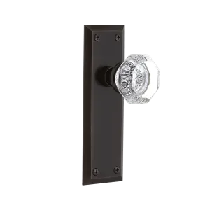 New York Long Plate with Waldorf Knob in Timeless Bronze