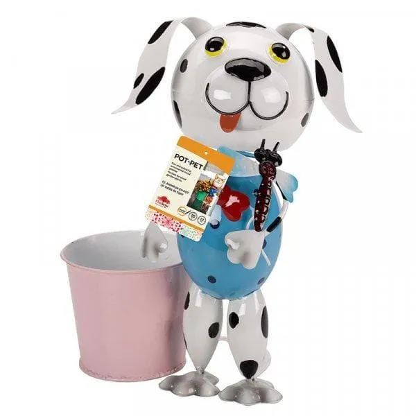 Novelty Cat & Dog Animal Garden Metal Plant Pot (Plant Pot Pets)