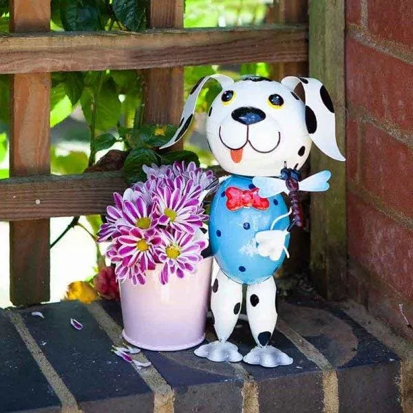 Novelty Cat & Dog Animal Garden Metal Plant Pot (Plant Pot Pets)