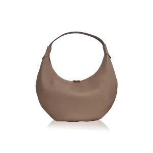 Ophelia Small Leather Shoulder Bag - Taupe