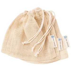 Organic Cotton Mesh Produce Bags - Set of 3 Small