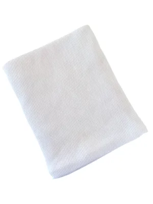 Organic Cotton Waffle Swaddle Blanket, Lucent White