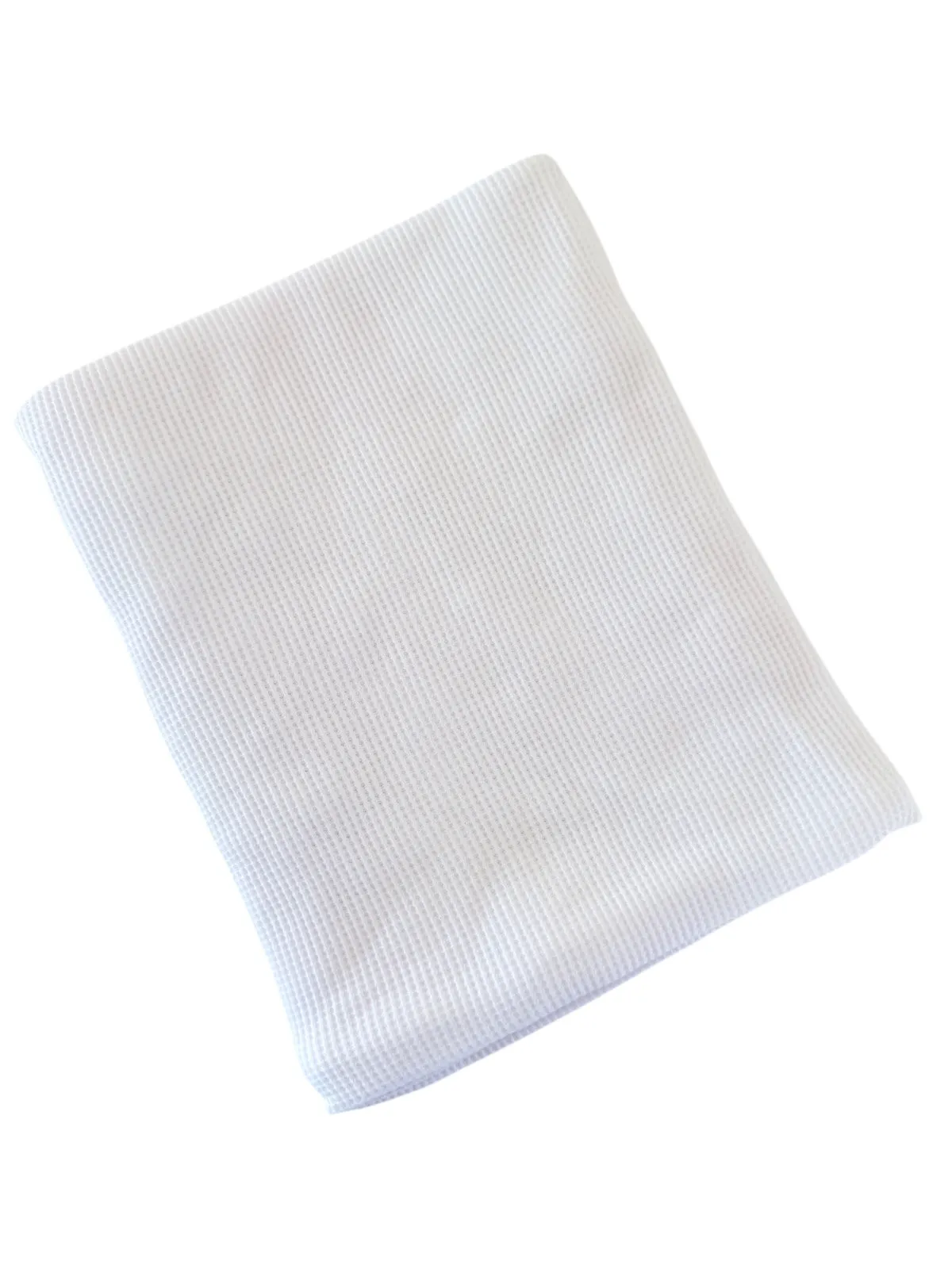 Organic Cotton Waffle Swaddle Blanket, Lucent White