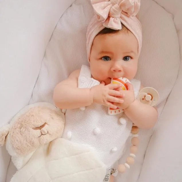 Peach Pink Eco-Friendly Pacifier Chain