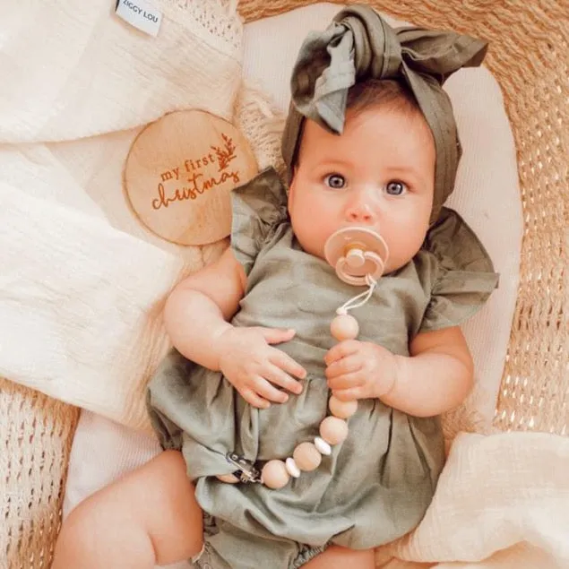 Peach Pink Eco-Friendly Pacifier Chain