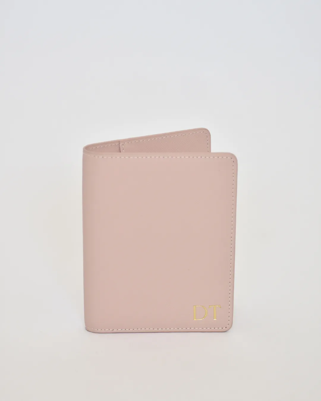Personalised Leather Passport Holder- Pink