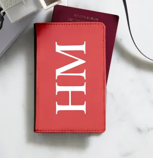 Personalised Passport Holder | Monogram in Watermelon