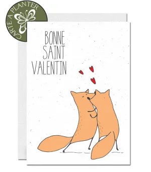 Plantable Valentine's Day Card - Foxes