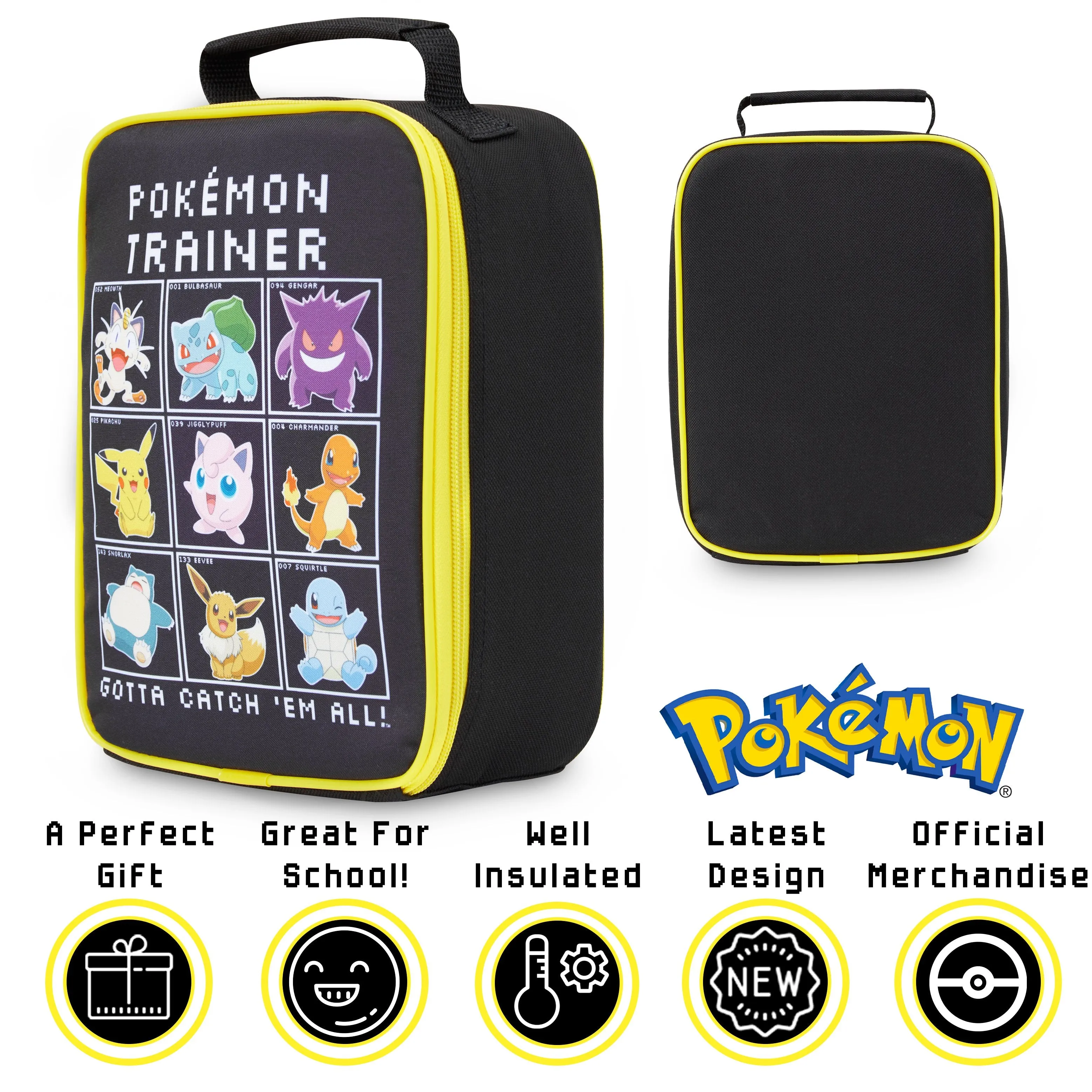 Pokemon Lunch Box, Lunch Bags for Kids, Insulated Lunch Boxes for School