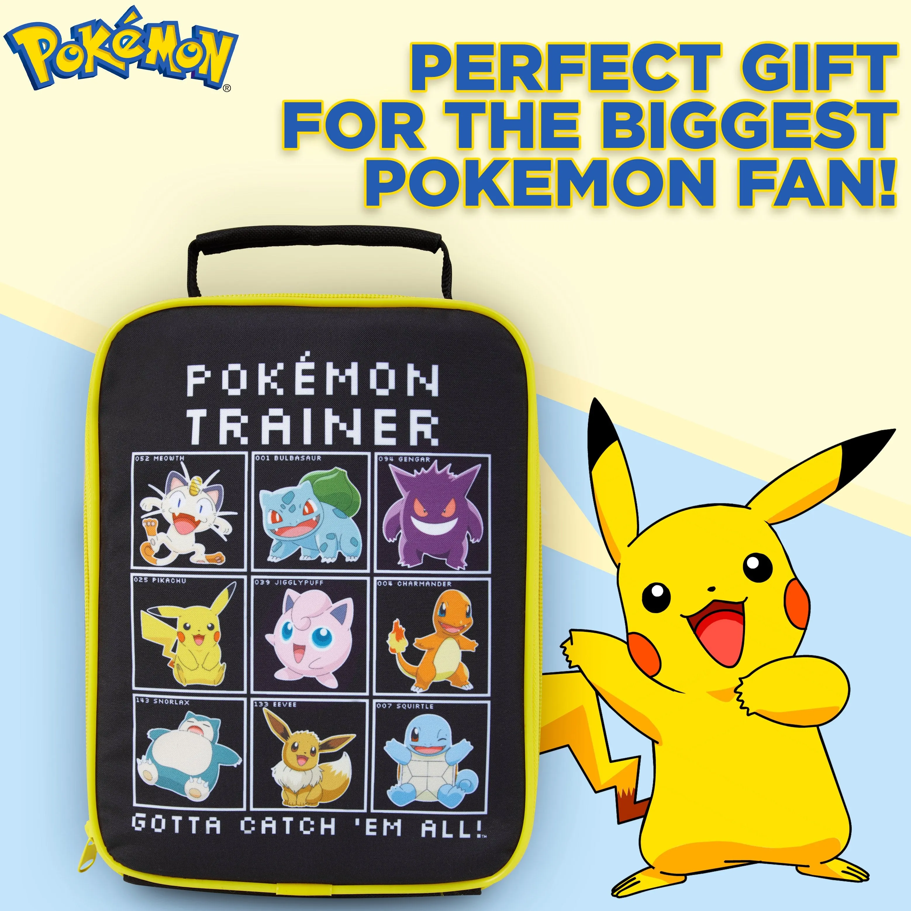 Pokemon Lunch Box, Lunch Bags for Kids, Insulated Lunch Boxes for School