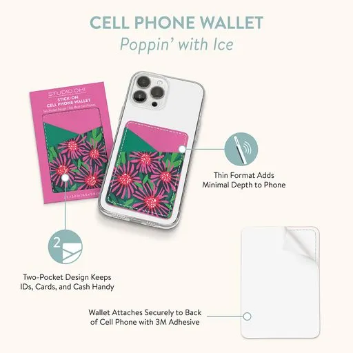 Poppin' with Ice Stick-On Cell Phone Wallet
