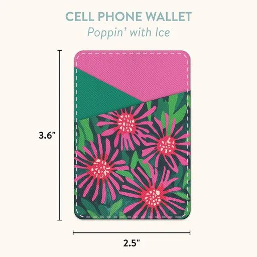 Poppin' with Ice Stick-On Cell Phone Wallet
