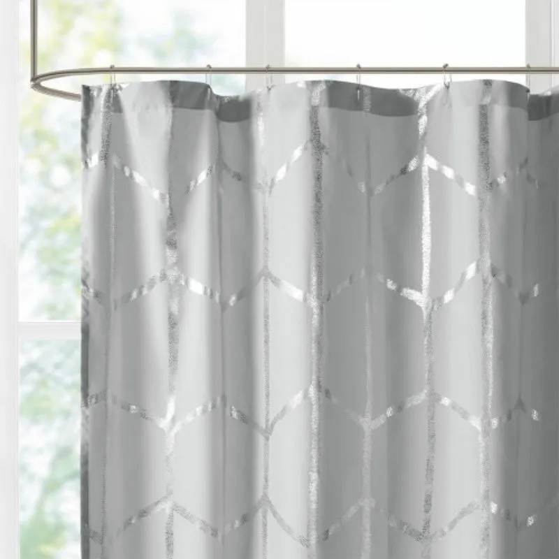 Premium Metallic Printed Shower Curtain for Luxurious Bathrooms