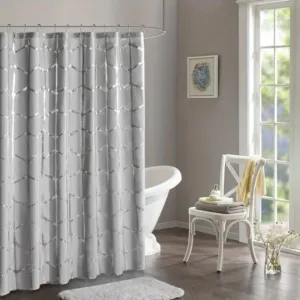 Premium Metallic Printed Shower Curtain for Luxurious Bathrooms