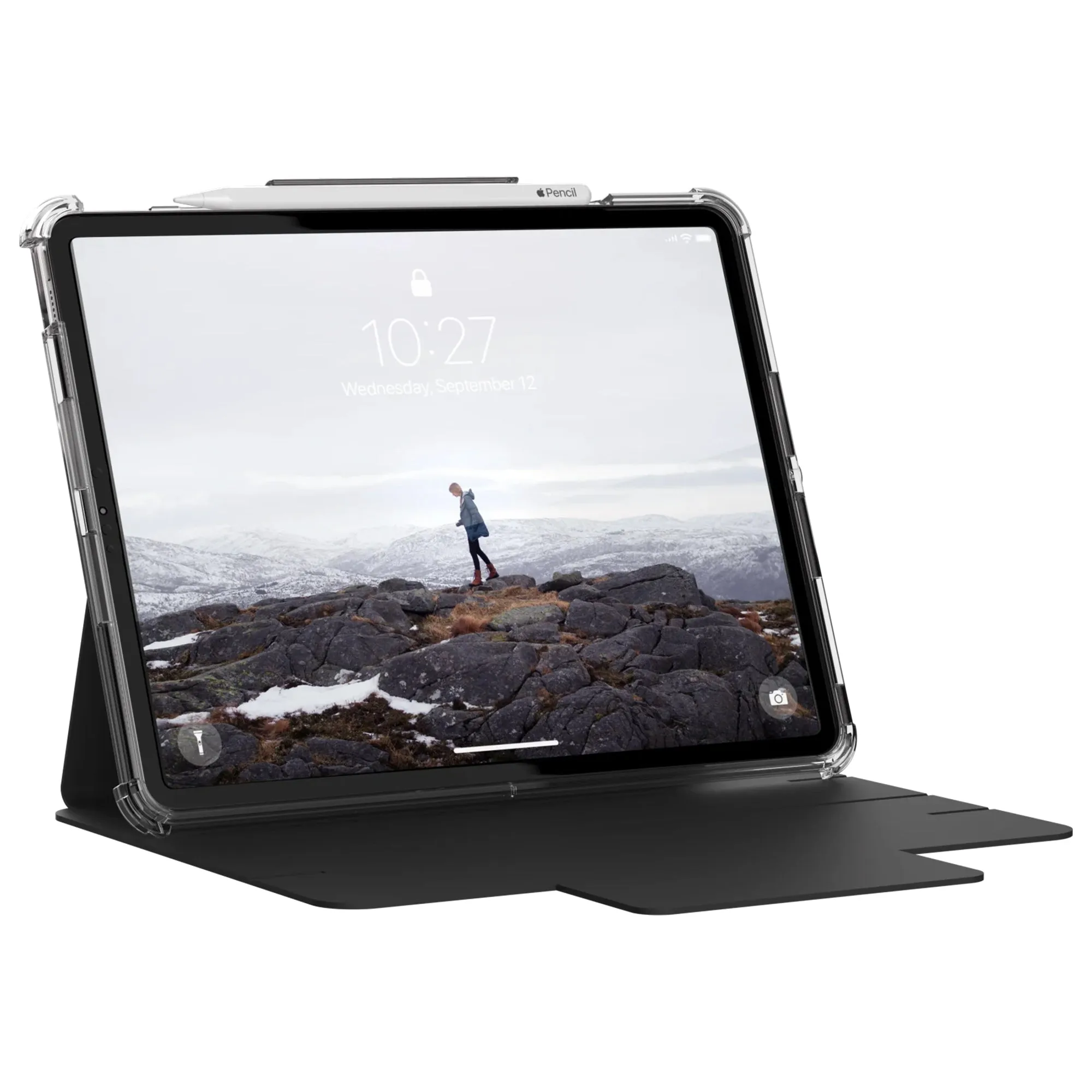 [RACKV2_CLEARANCE] UAG [U] Lucent for iPad Pro 12.9" ( 5th Gen - 2021 ) M1 Chip Case - Black - Ice (Barcode: 810070360214 )