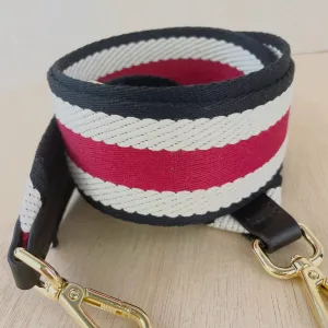 Red Stripe Woven Bag Strap
