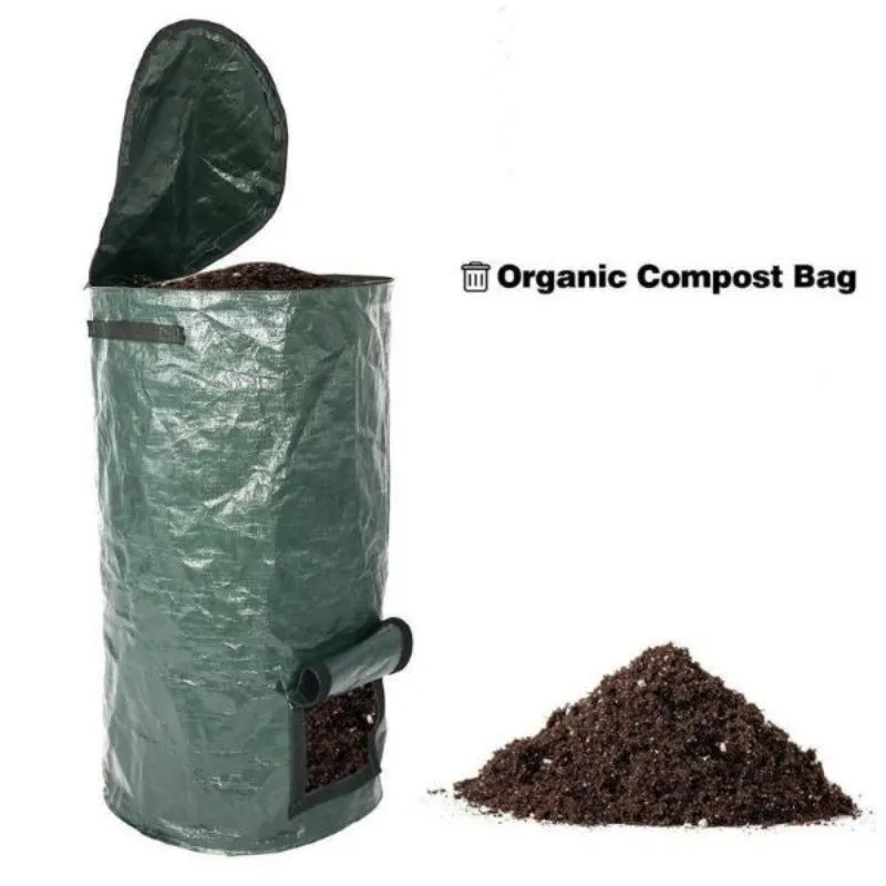 Reusable Organic Compost Bag Vegetable Fruit Waste PE Cloth Bags