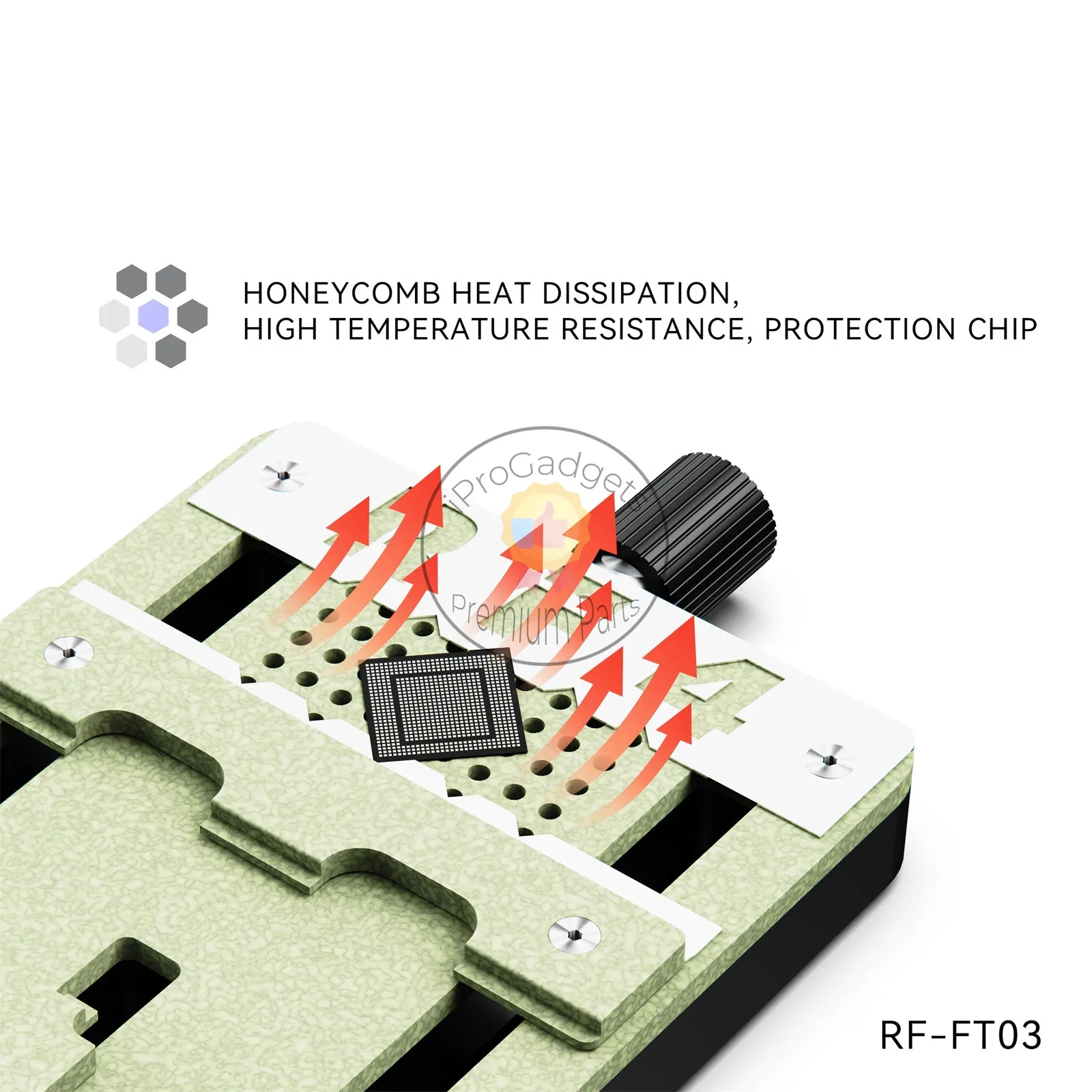 RF4 RF-FT03 Multi-Functional Mobile Phone Repair Fixture PCB Board Holder IC Chip CPU Glue Removal BGA Rework Soldering Clamp