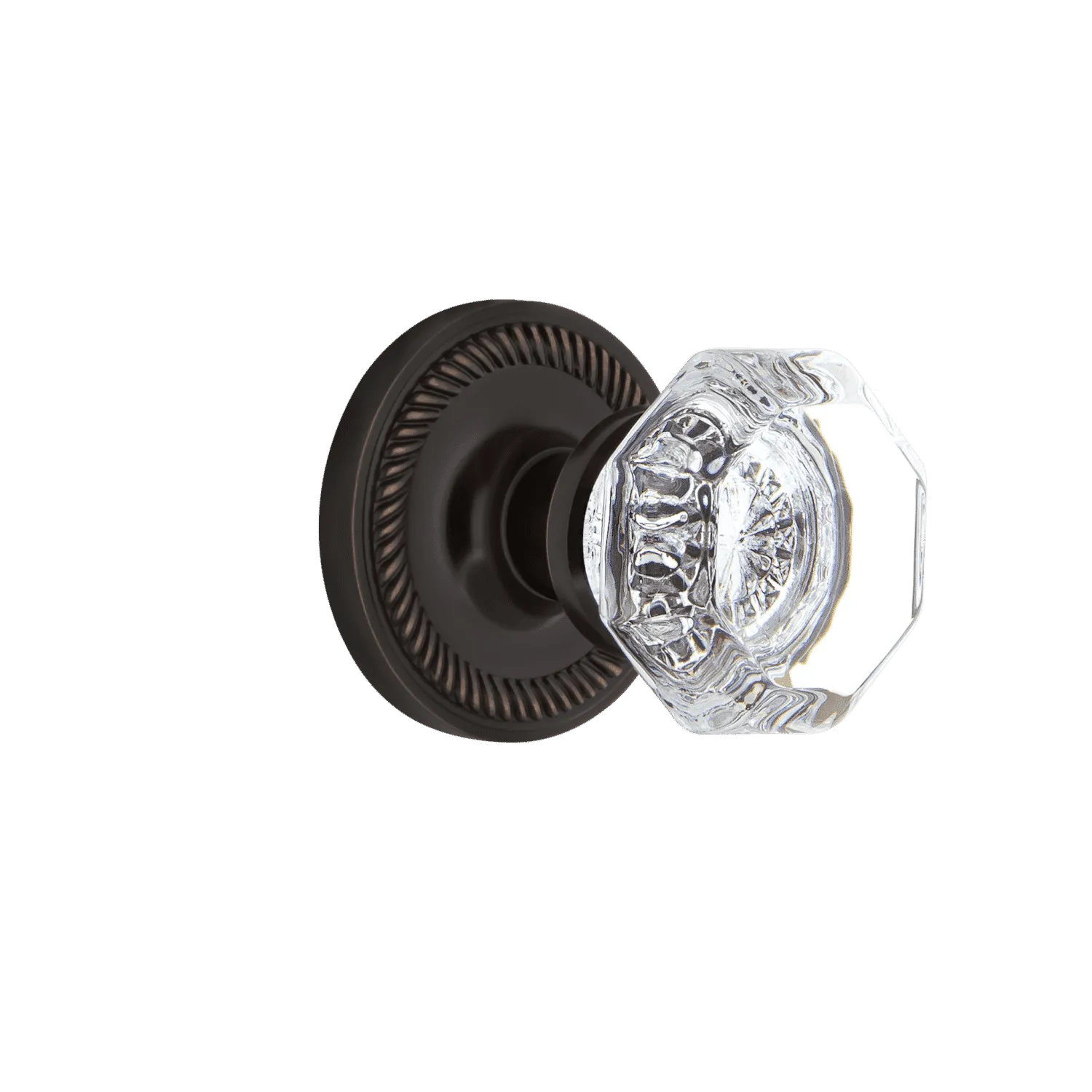 Rope Rosette with Waldorf Knob in Timeless Bronze